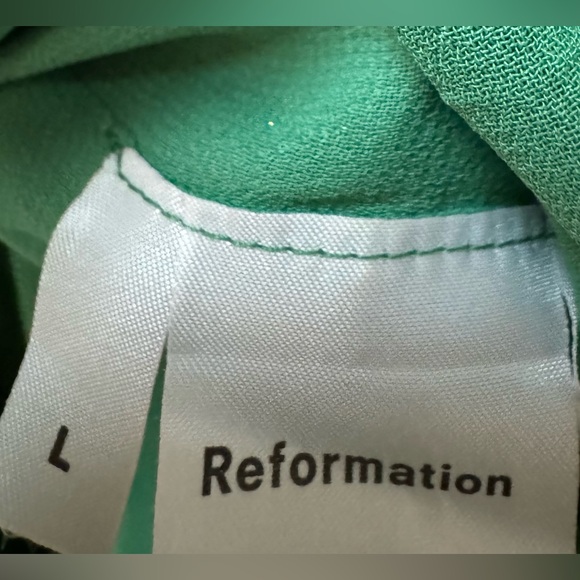 Reformation Green Floral Wrap Dress - Picture 6 of 6